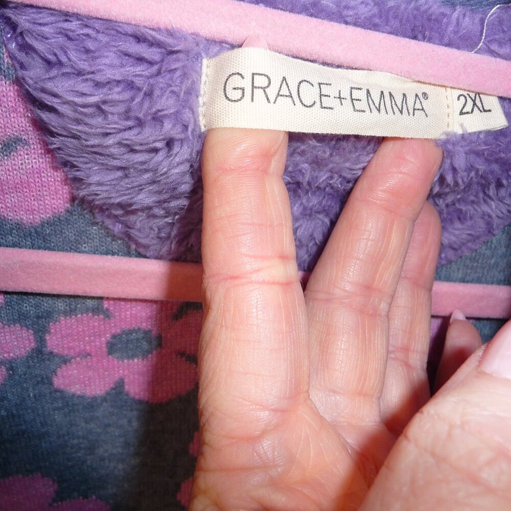 Grace & Emma - Half Zip Sherpa, Mixed Material Pu… - image 5